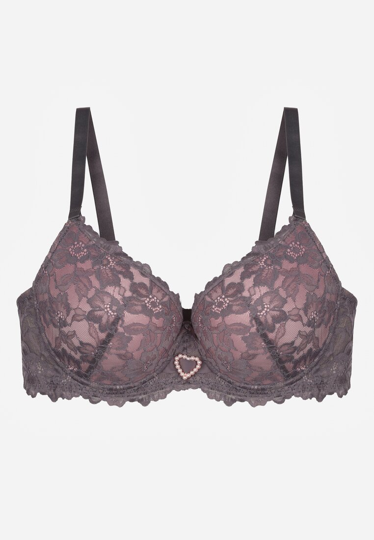 Sutien Bothilei Gri cu roz