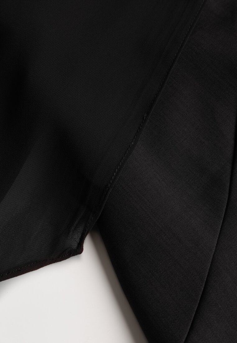 Czarna Wieczorowa Sukienka Bandeau z Dodatkowym Szalem Meridvia