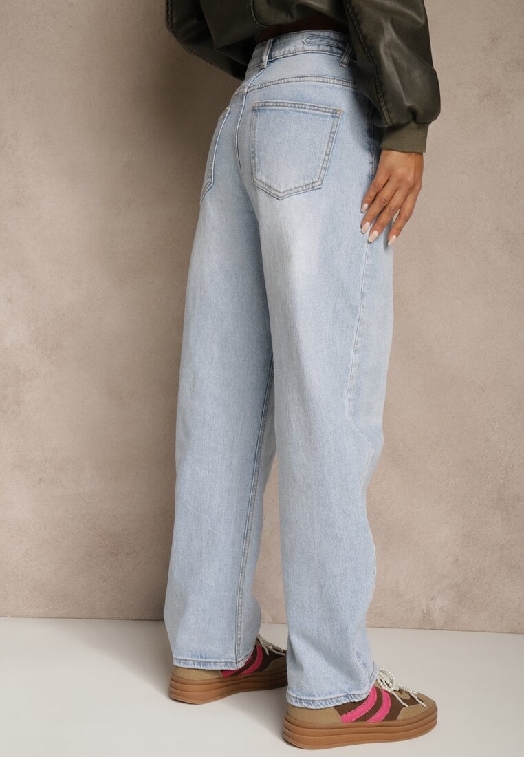 Niebieskie Jeansy Slouchy High Waist Vilinnessa