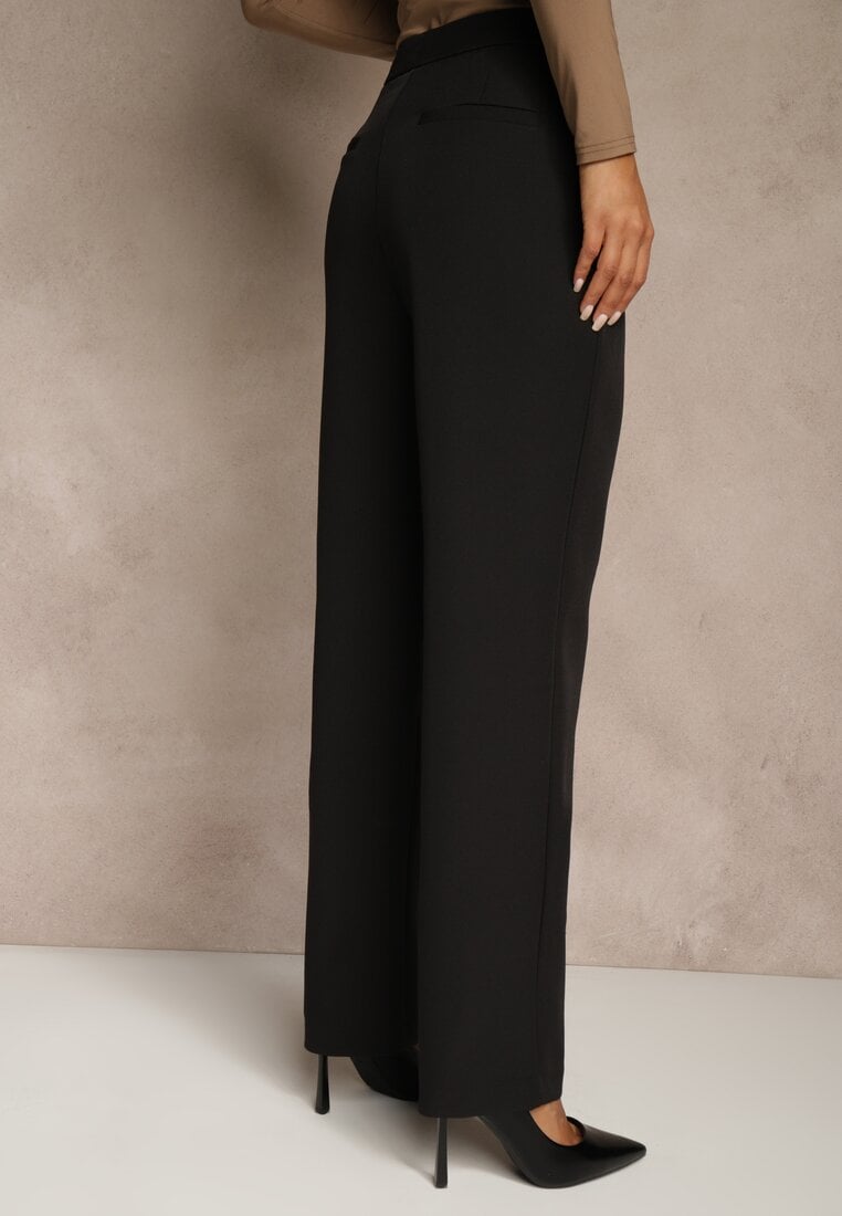 Czarne Spodnie Garniturowe VICES Straight Leg High Waist Ariesysh