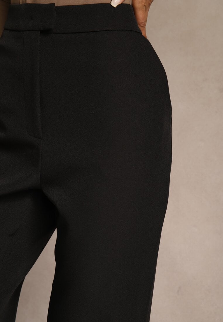 Czarne Spodnie Garniturowe VICES Straight Leg High Waist Ariesysh