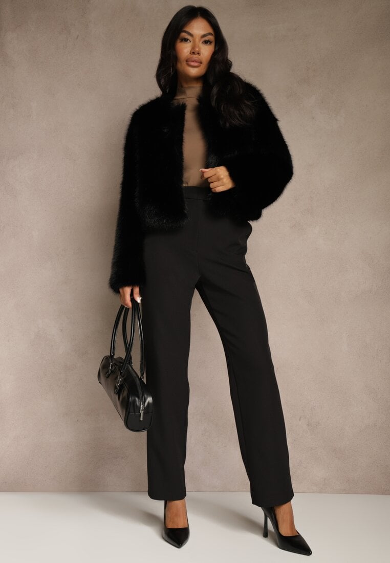 Czarne Spodnie Garniturowe VICES Straight Leg High Waist Ariesysh