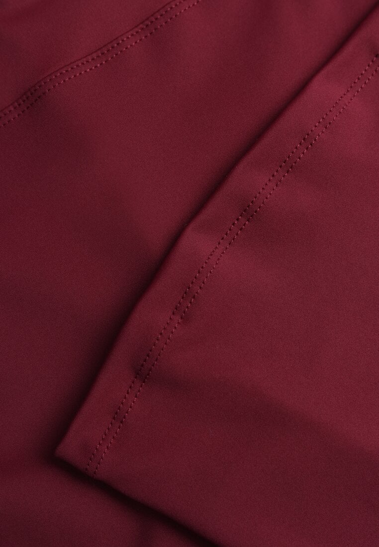 Bordowe Legginsy Dzwony High Waist Orruvana