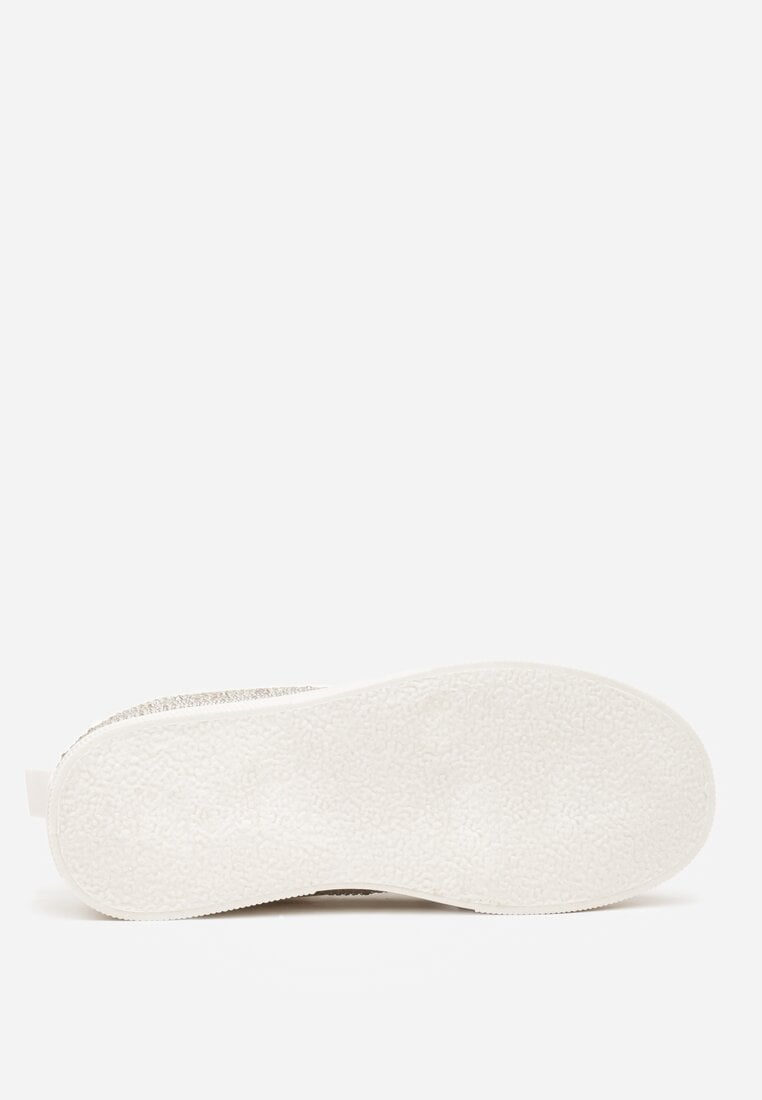 Beżowe Sneakersy na Platformie Ozdobione Cyrkoniami Kyllyss