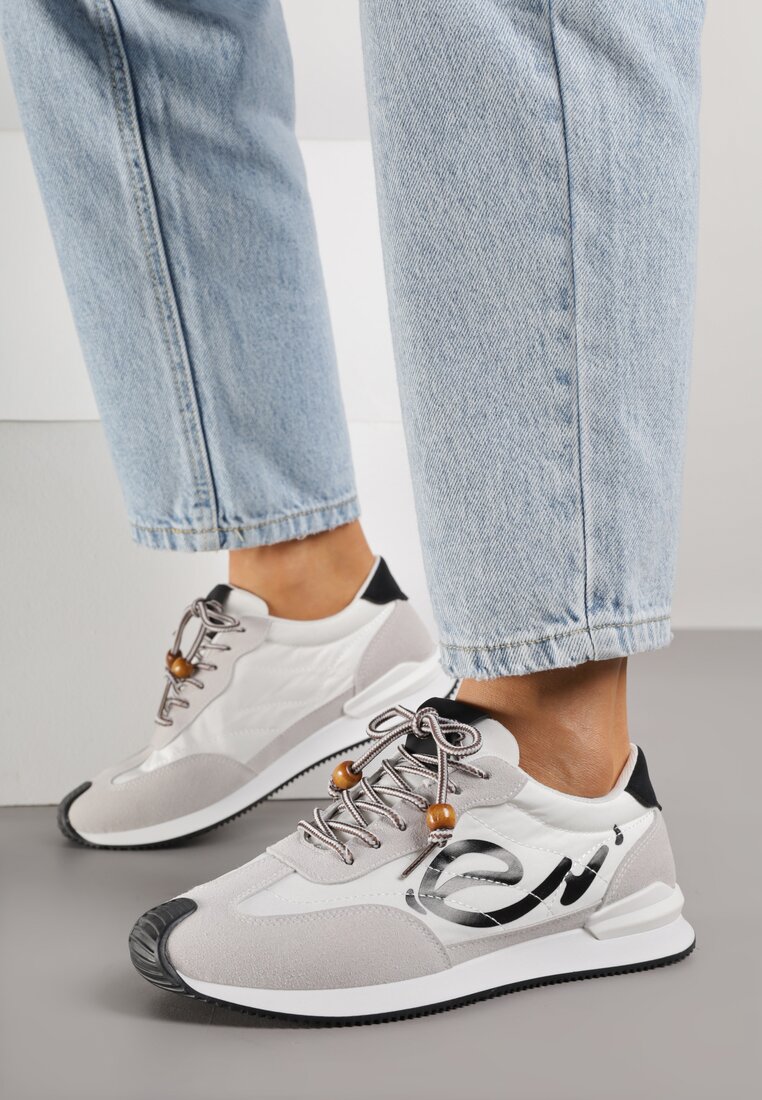 Czarne Sneakersy Ozdobione Geometrycznym Motywem Phiaronei