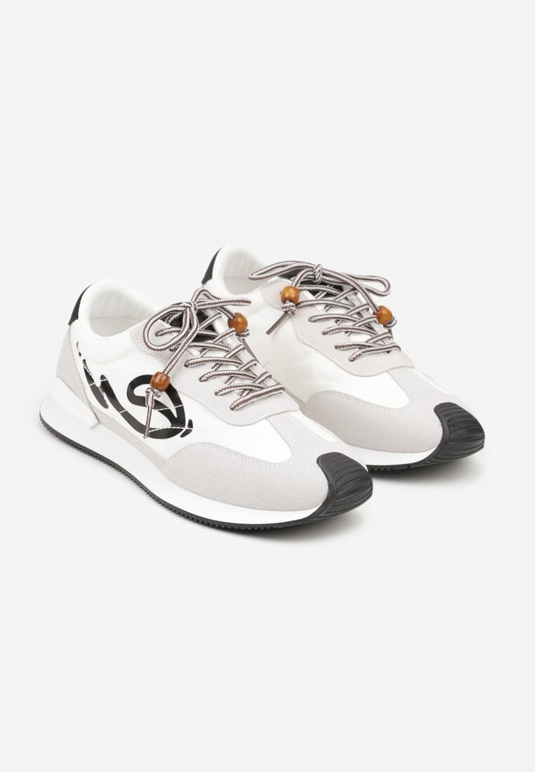 Czarne Sneakersy Ozdobione Geometrycznym Motywem Phiaronei