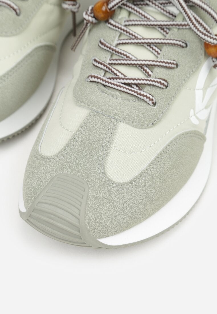 Zielone Sneakersy Ozdobione Geometrycznym Motywem Phiaronei