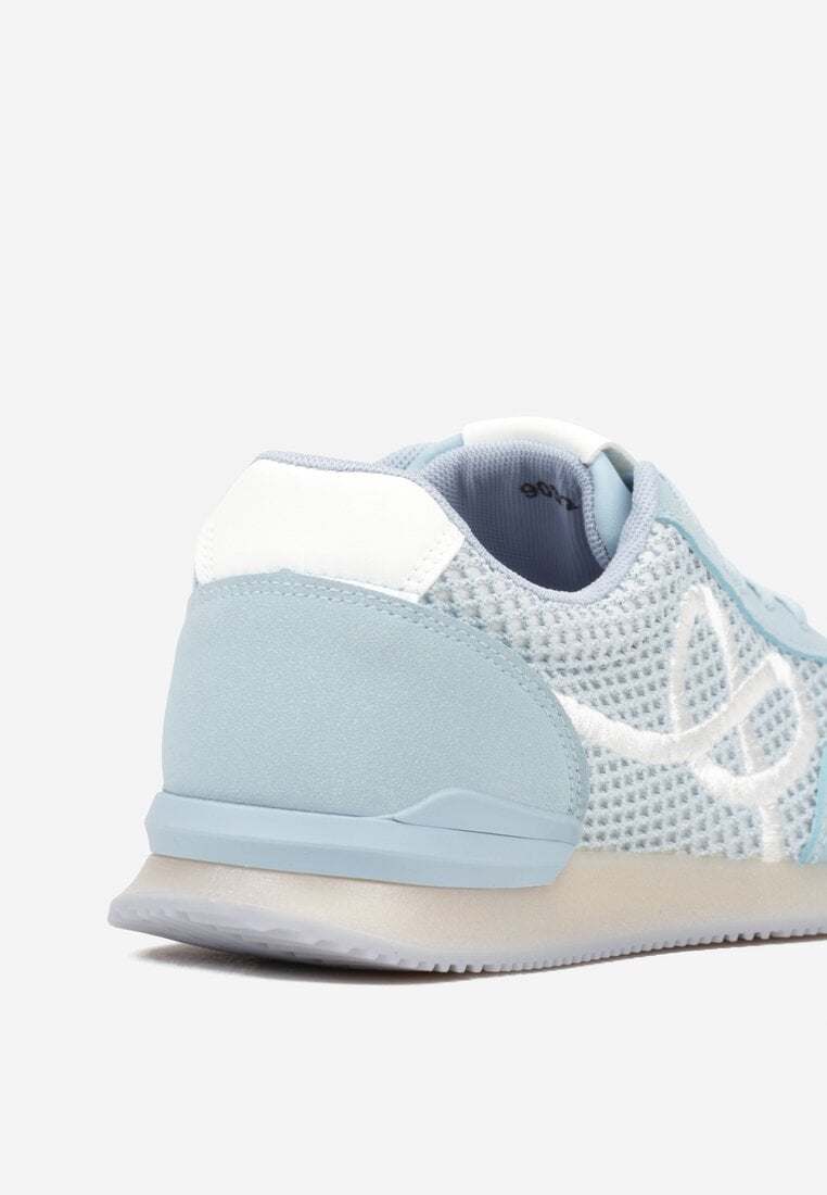 Niebieskie Sneakersy z Geometrycznym Wzorem Dawnfallow