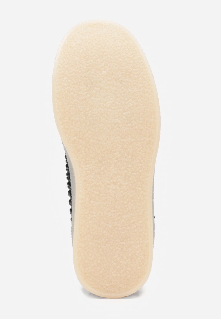 Czarne Sneakersy na Platformie z Cyrkoniami Moonblaze