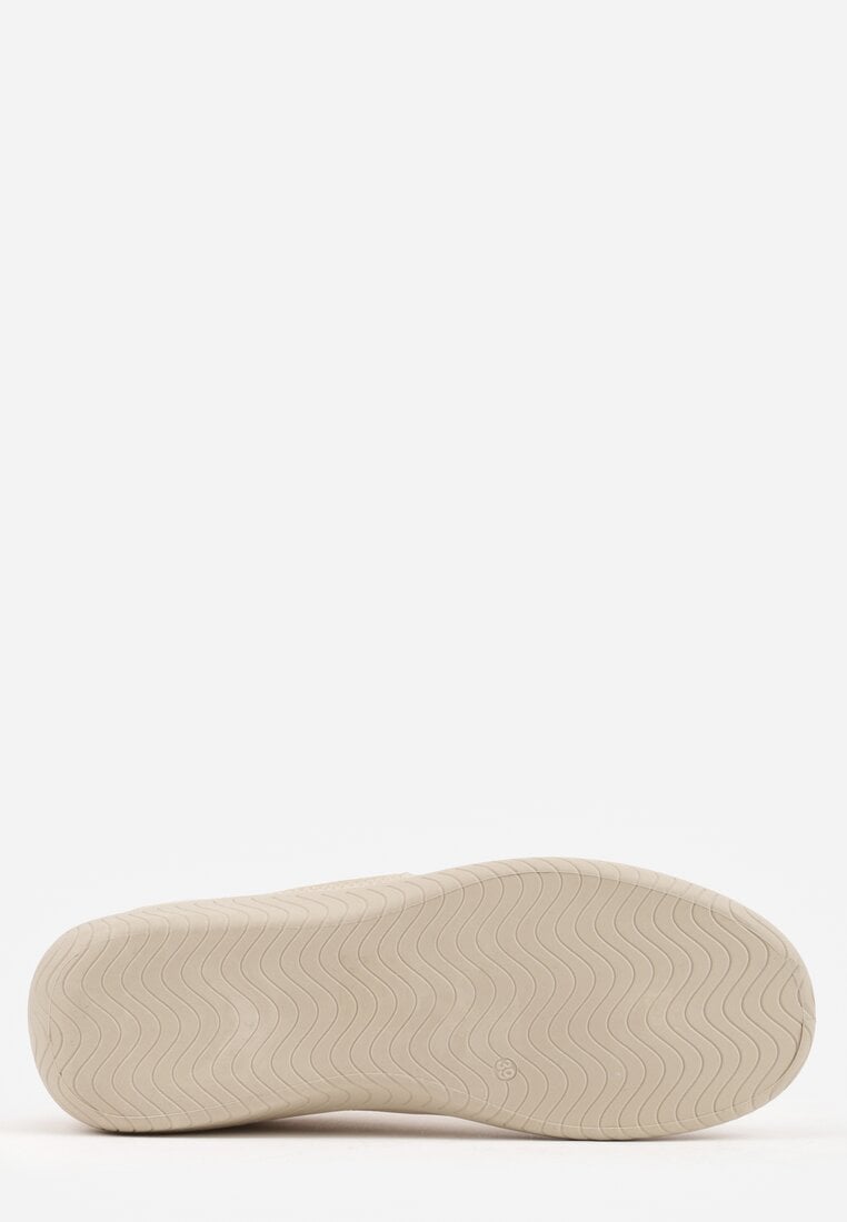 Beżowe Sneakersy z Geometrycznym Wzorem Elrineth