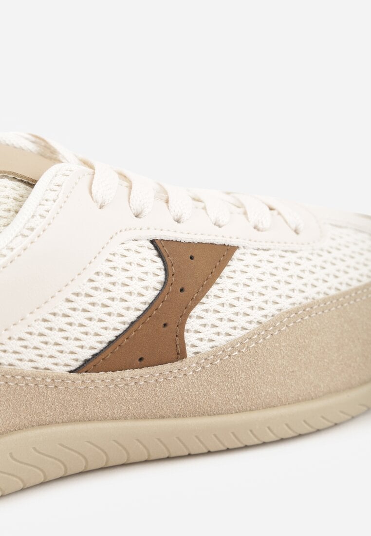 Brązowe Sneakersy z Geometrycznym Wzorem Elrineth