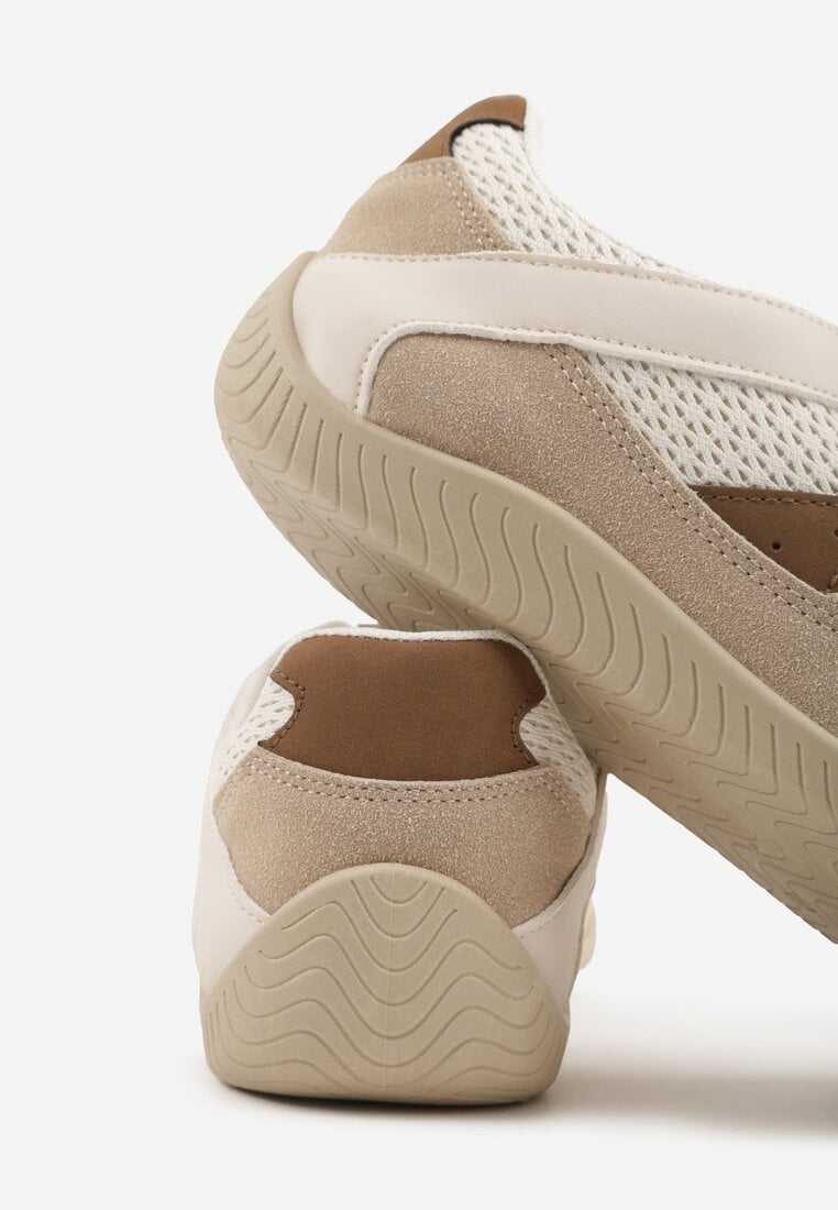 Brązowe Sneakersy z Geometrycznym Wzorem Elrineth