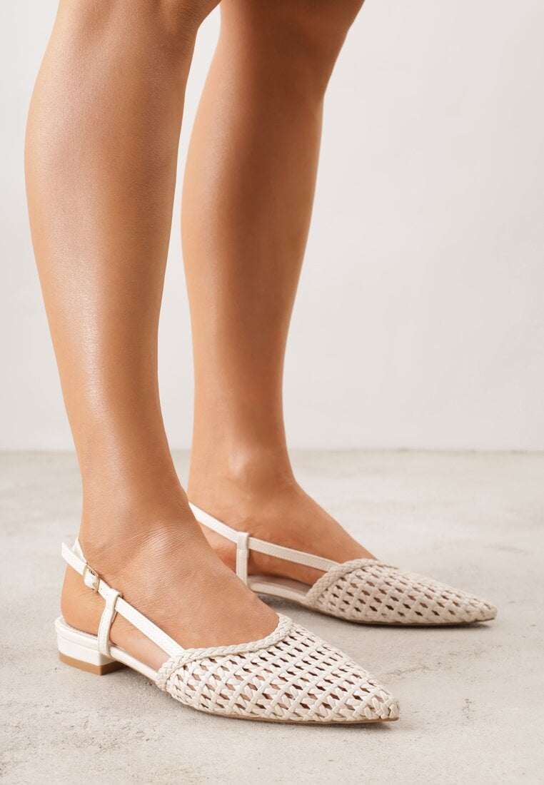 Beżowe Sandały z Plecioną Cholewką Triscan