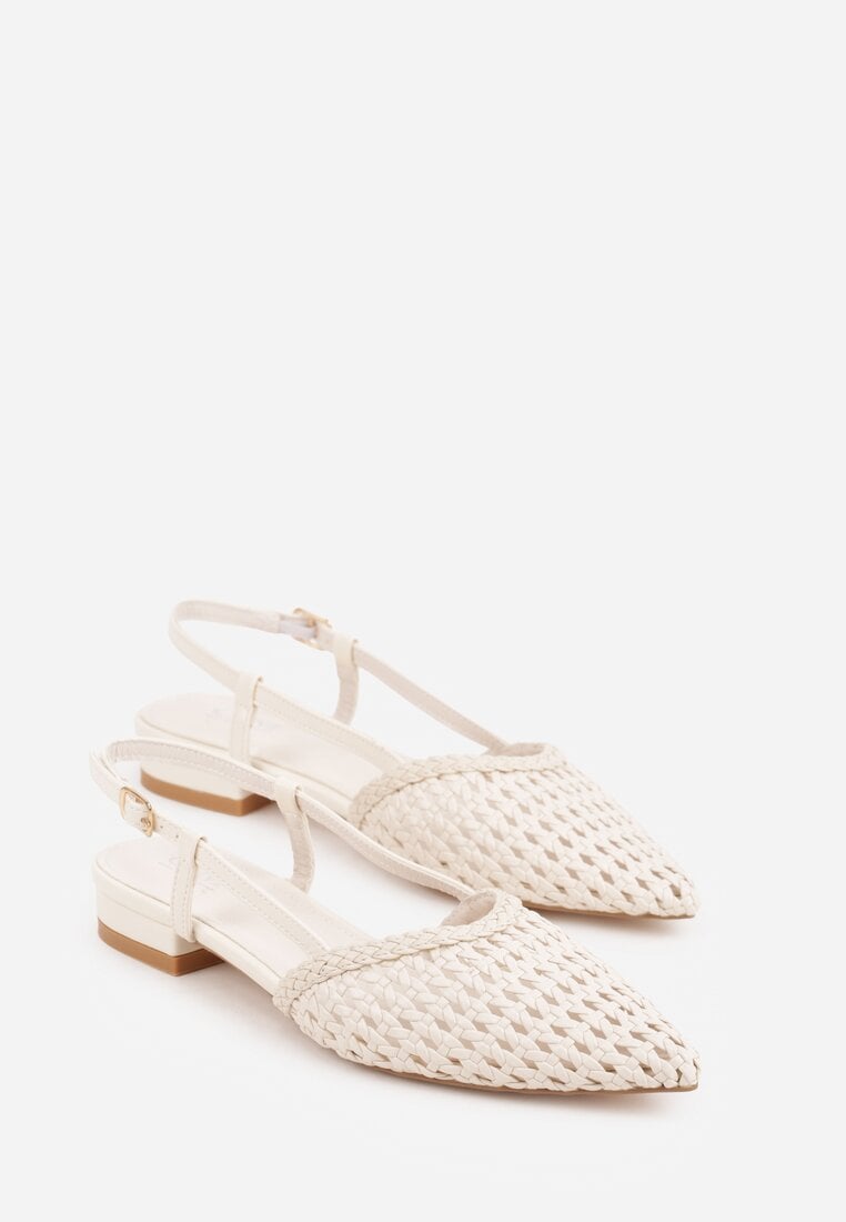 Beżowe Sandały z Plecioną Cholewką Triscan