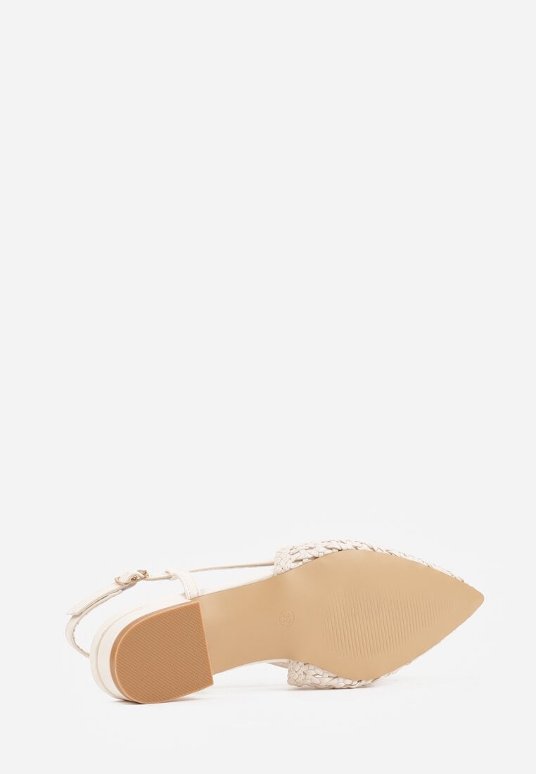 Beżowe Sandały z Plecioną Cholewką Triscan