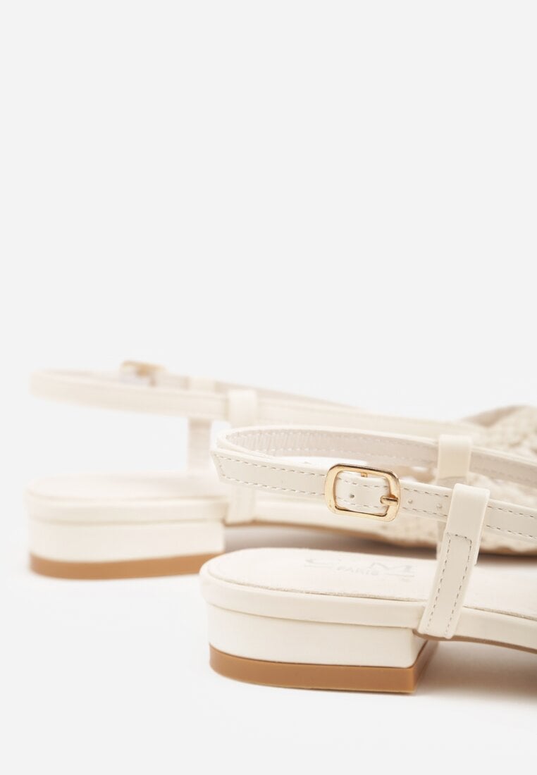 Beżowe Sandały z Plecioną Cholewką Triscan