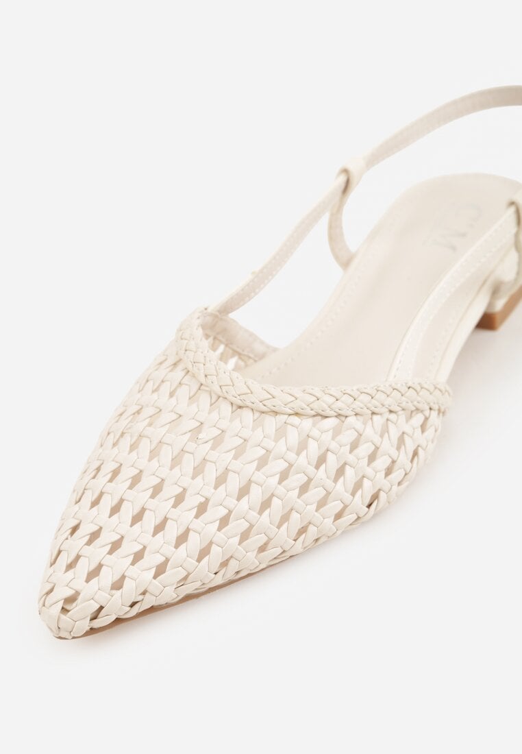 Beżowe Sandały z Plecioną Cholewką Triscan