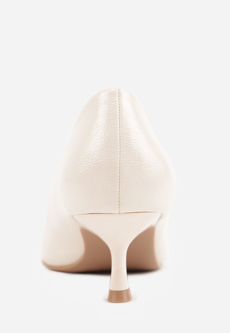 Beżowe Czółenka na Kaczuszce Rhaepheme