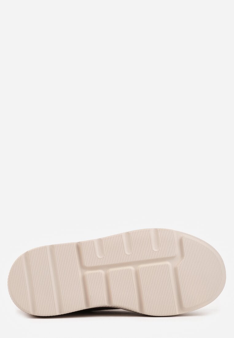 Brązowe Sneakersy na Platformie z Naturalnego Zamszu Latavesa