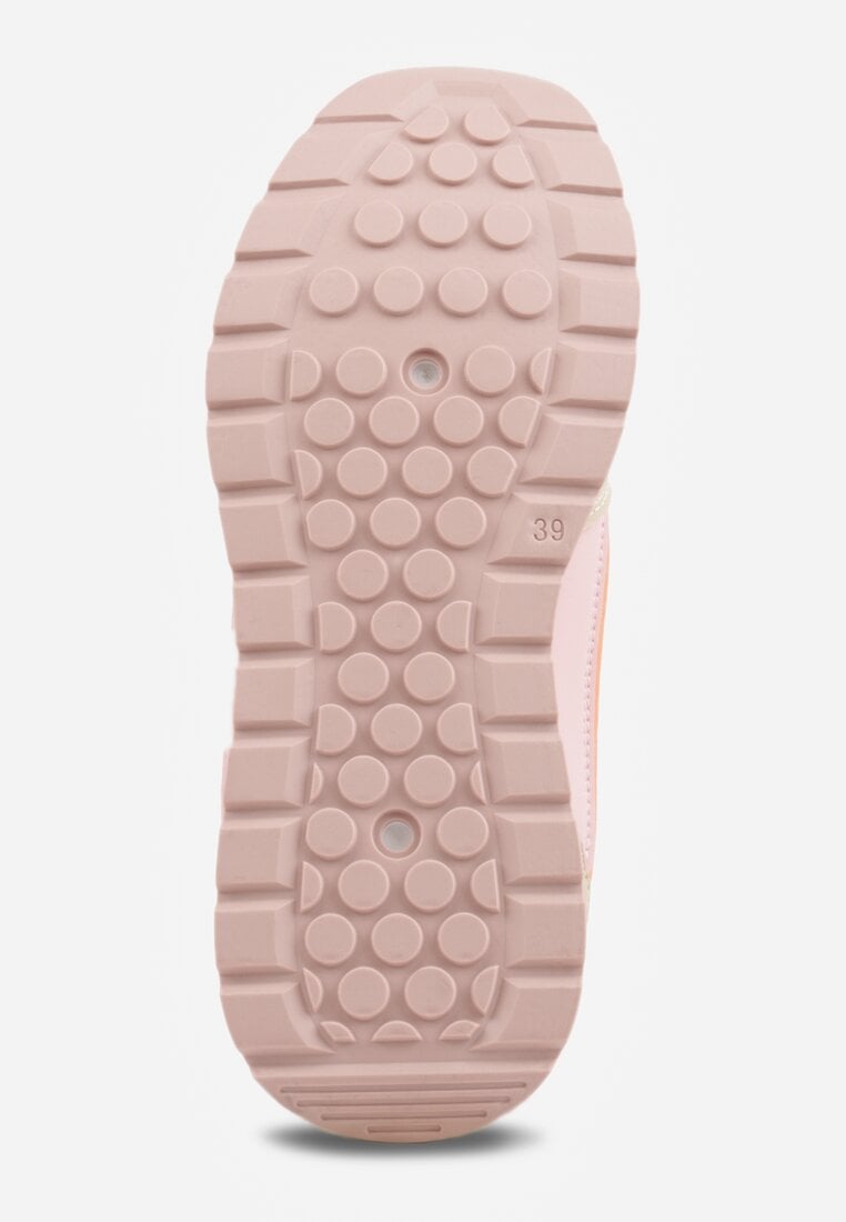 Beżowe Sneakersy z Siateczką i Modnymi Wstawkami Corona