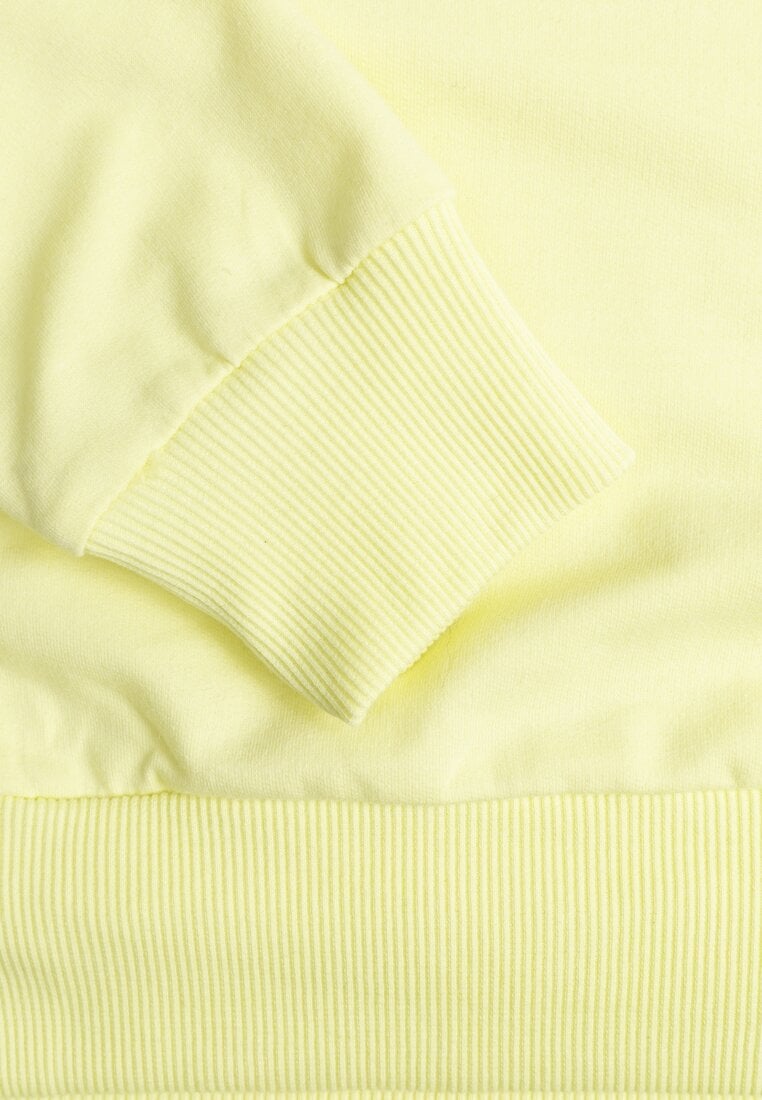 Jasnozielona Bluza z Bawełną ze Ściągaczami przy Rękawach i w Pasie Alberia