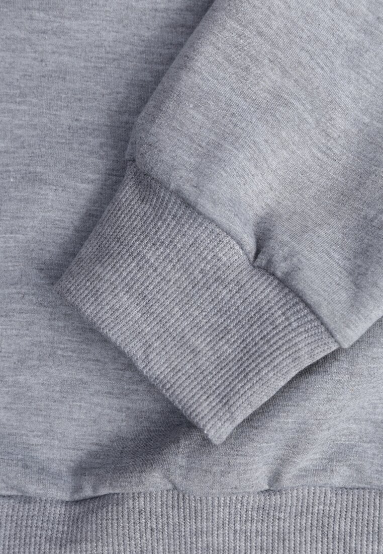 Szara Casualowa Bluza z Bawełną Akko