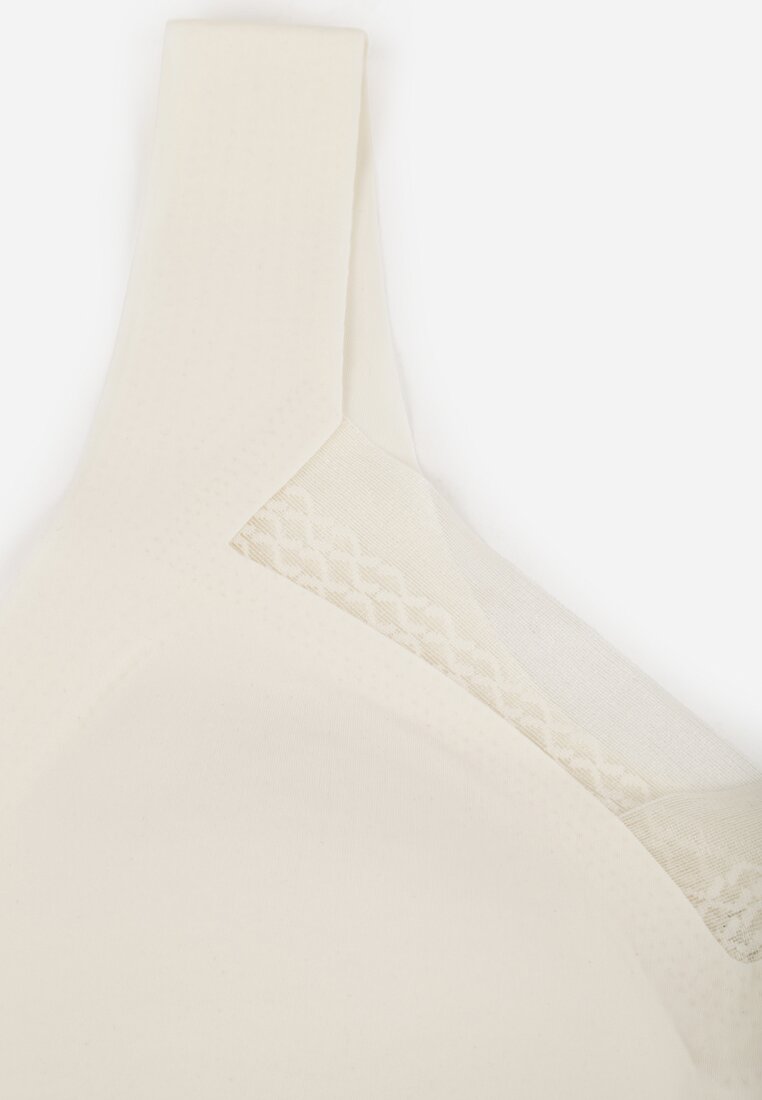 Biały Sportowy Biustonosz z Usztywnieniem Ozdobiony Siateczkową Wstawką Edalissa