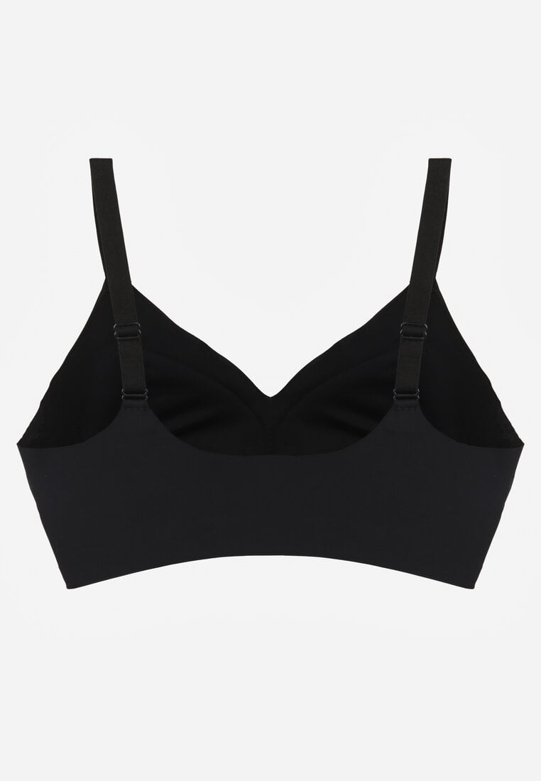 Czarny Biustonosz Ozdobiona Przezroczystymi Wstawkami z Usztywnieniem Seanael