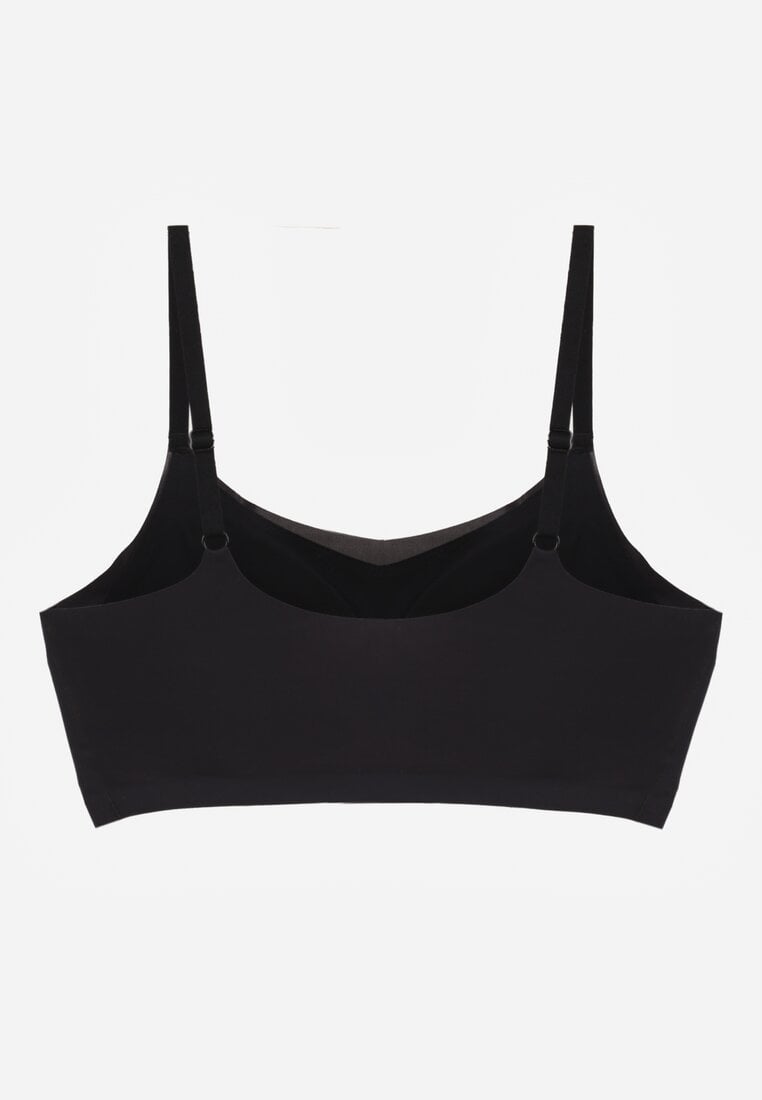 Czarny Usztywniany Biustonosz o Bezszwowym Wykończeniu Bez Fiszbin Leanoreth