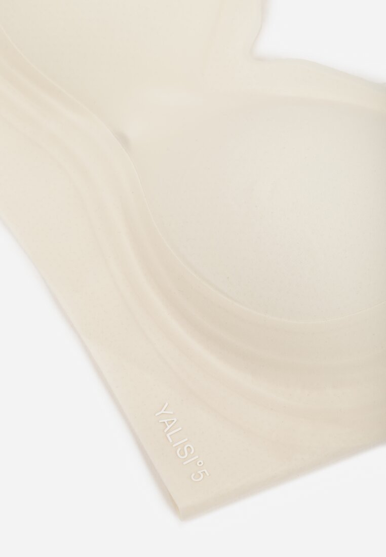 Jasnobeżowy Elastyczny Biustonosz Bezszwowy Bez Fiszbin Edaelia