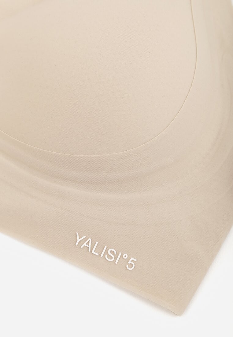 Beżowy Elastyczny Biustonosz Bezszwowy Bez Fiszbin Edaelia