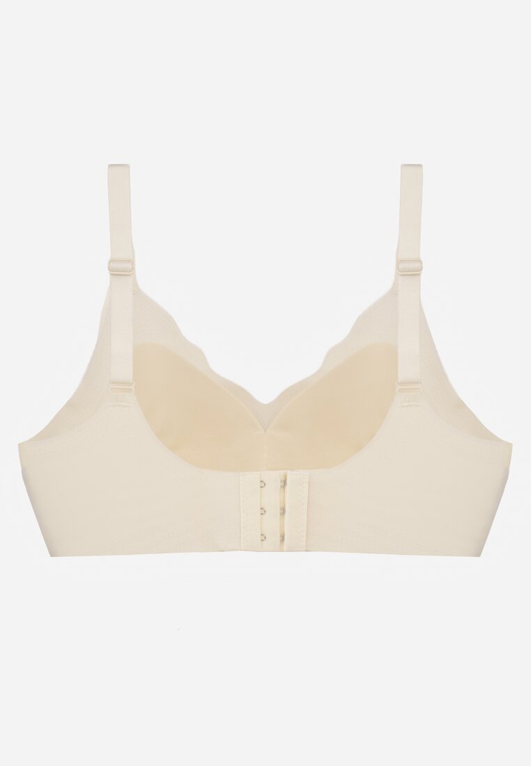 Jasnobeżowy Bezszwowy Biustonosz z Usztywnieniem Bez Fiszbin Zeritha