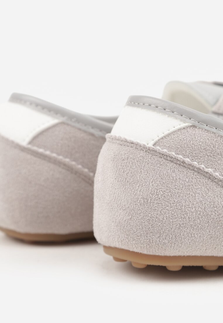 Szare Sneakersy Kultowe Tenisówki Y2K z Imitacji Zamszu Nerialle