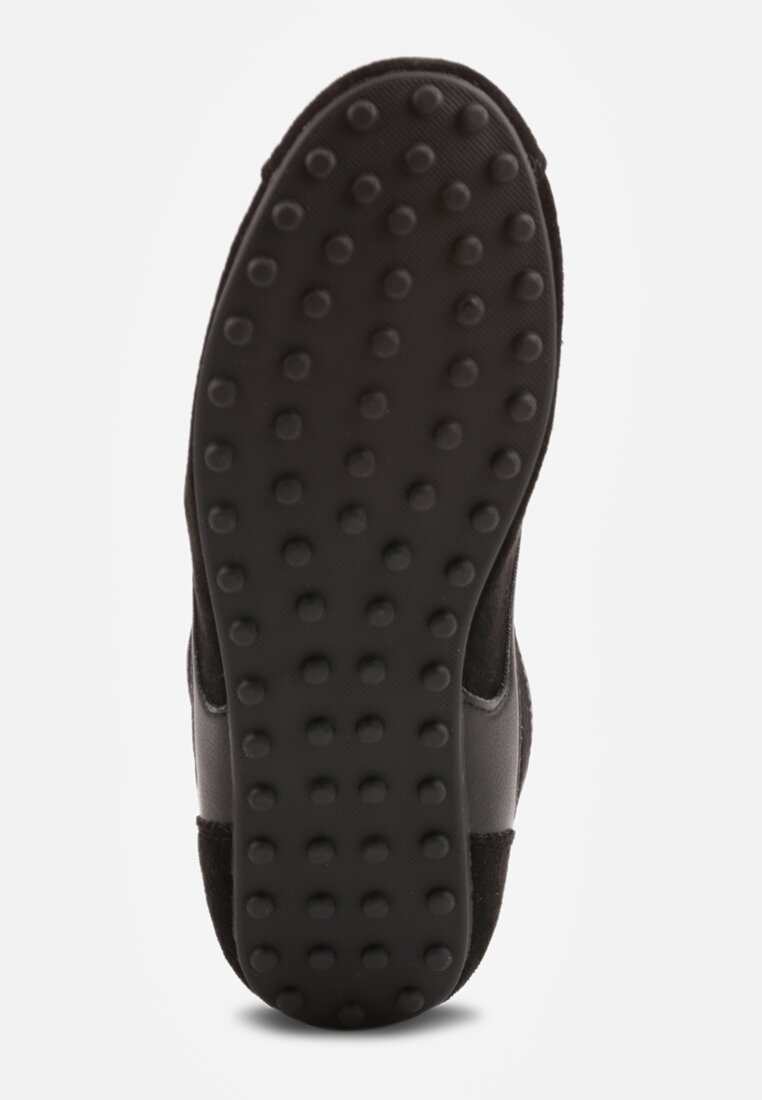 Czarne Sneakersy Kultowe Tenisówki Y2K z Imitacji Zamszu Nerialle