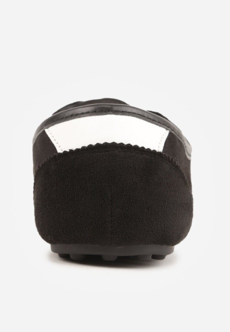 Czarne Sneakersy Kultowe Tenisówki Y2K z Imitacji Zamszu Nerialle