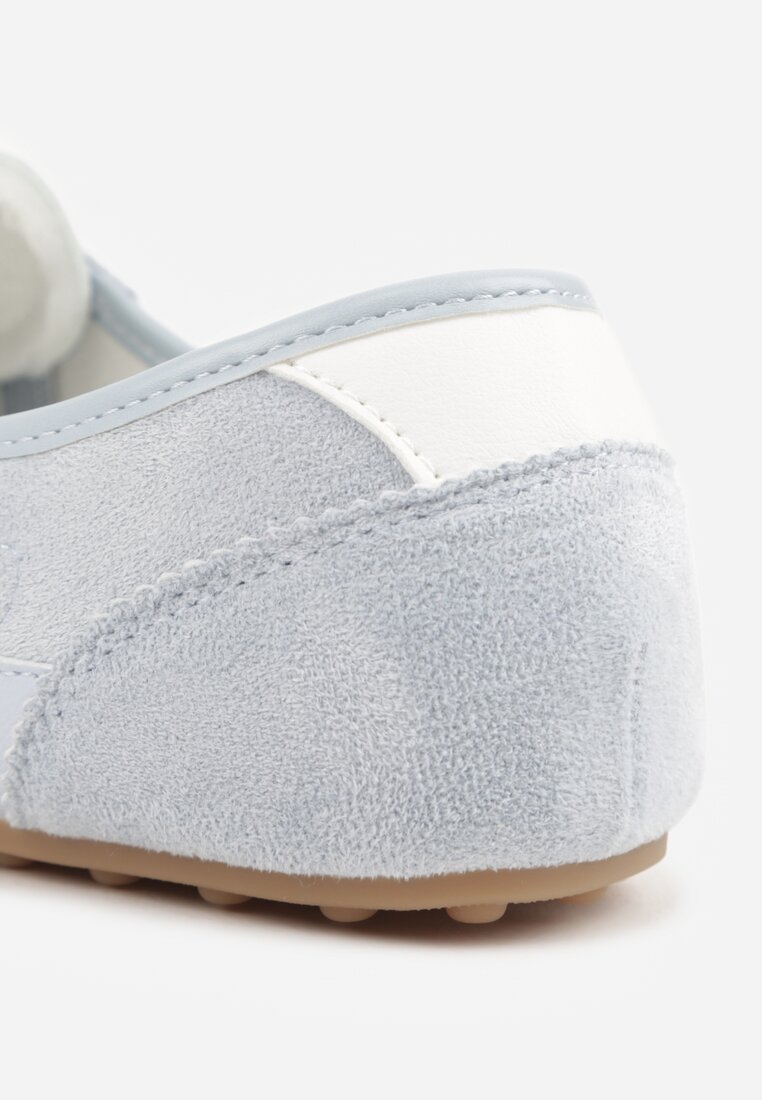 Niebieskie Sneakersy Kultowe Tenisówki Y2K z Imitacji Zamszu Nerialle