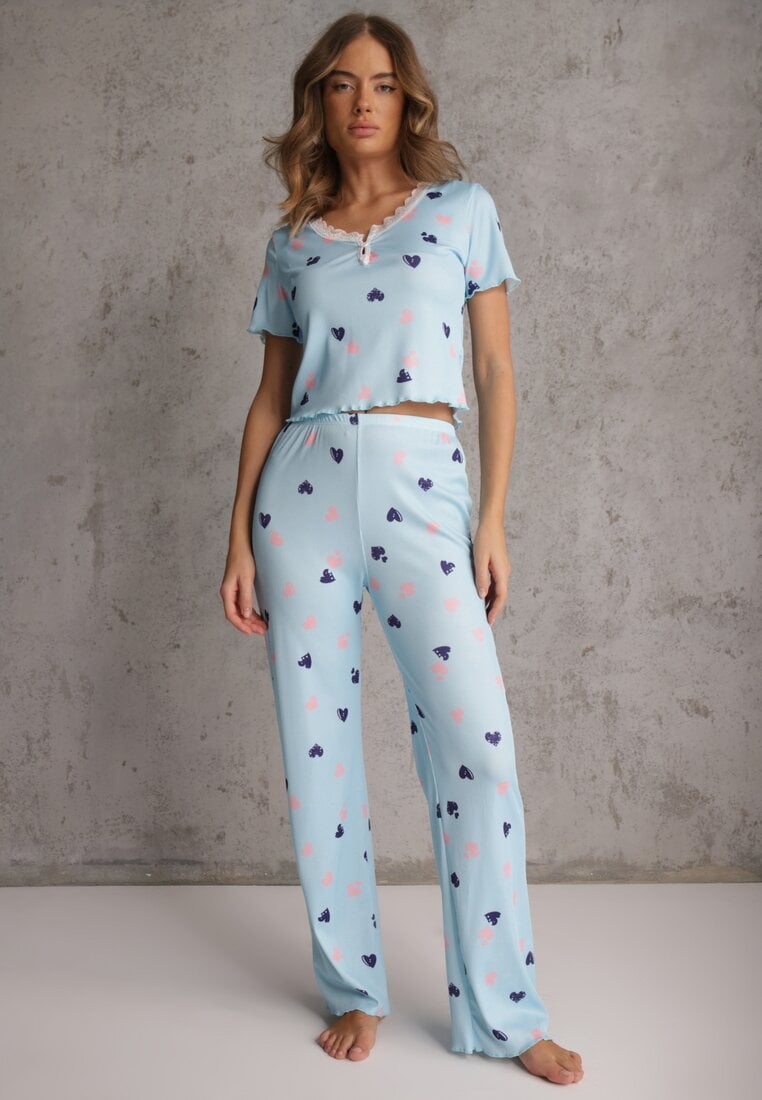 Compleu pijama Catteau Malfait Isle Albastru