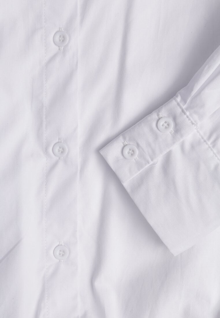 Biała Koszula z Bawełny w Stylu Balloon Oversize Arlelia
