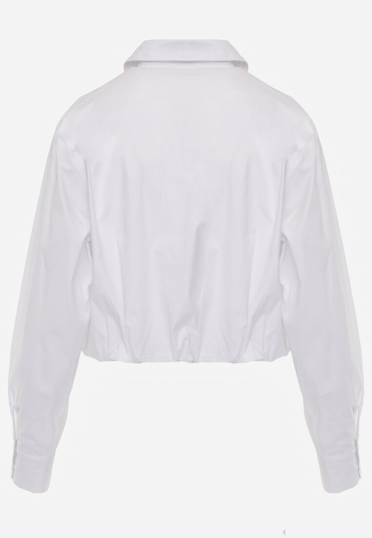 Biała Koszula z Bawełny w Stylu Balloon Oversize Arlelia