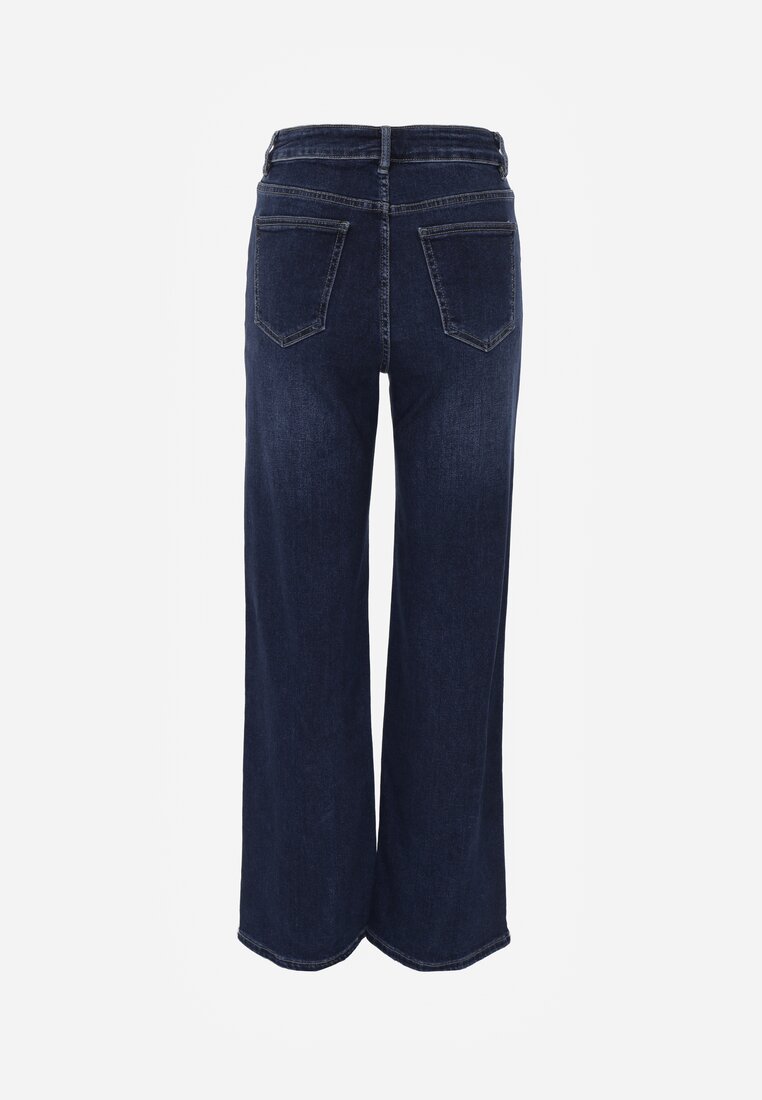 Niebieskie Szerokie Jeansy z Bawełny Vimelsnis
