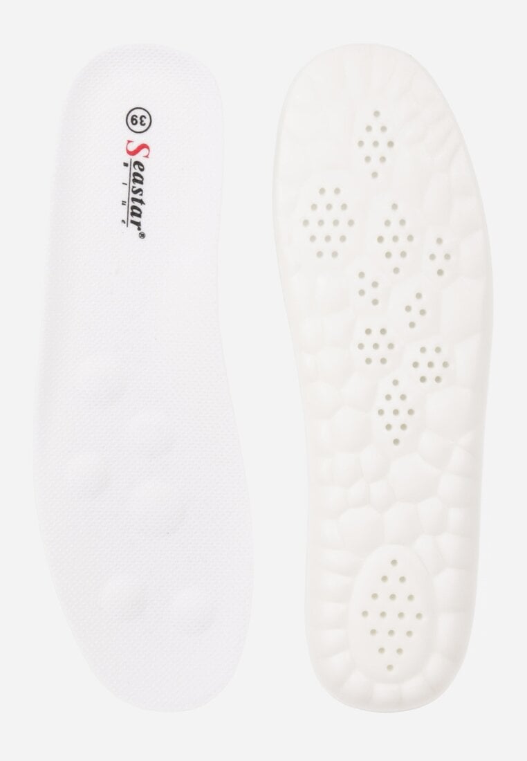 Białe Sneakersy na Platformie z Geometrycznym Motywem Hippiopis