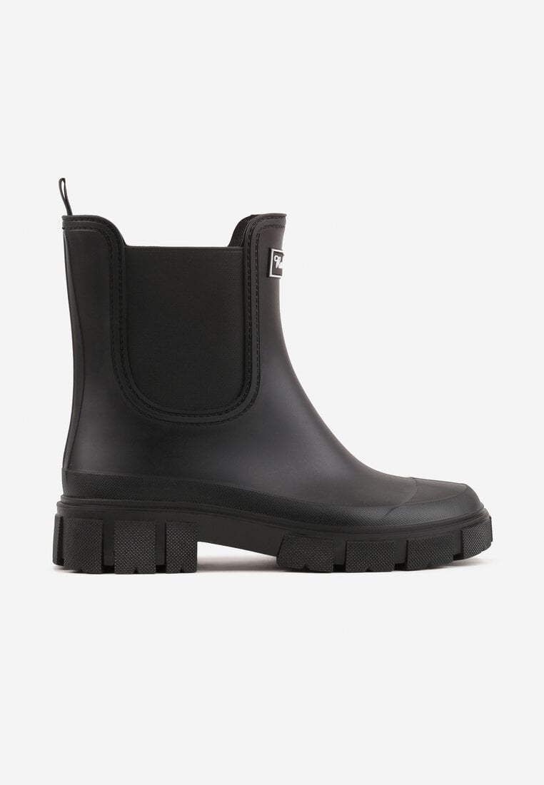 Czarne Kalosze Typu Sztyblety z Antypoślizgową Podeszwą Volenne