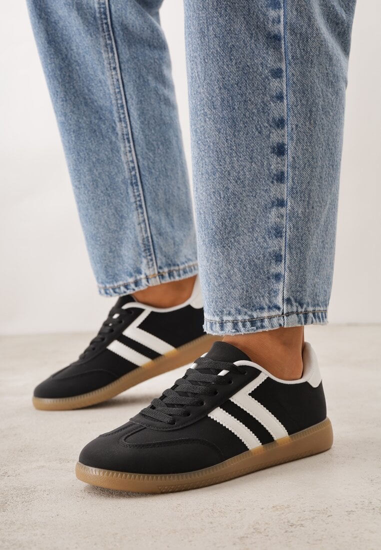 Czarne Sneakersy Typu Klasyczne Tenisówki Kilice