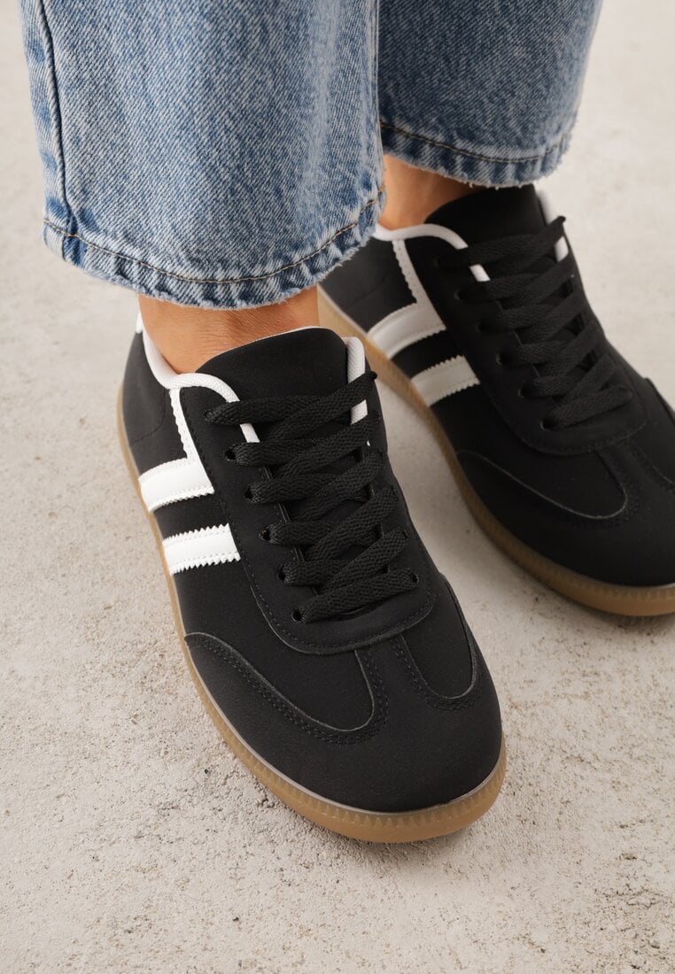 Czarne Sneakersy Typu Klasyczne Tenisówki Kilice