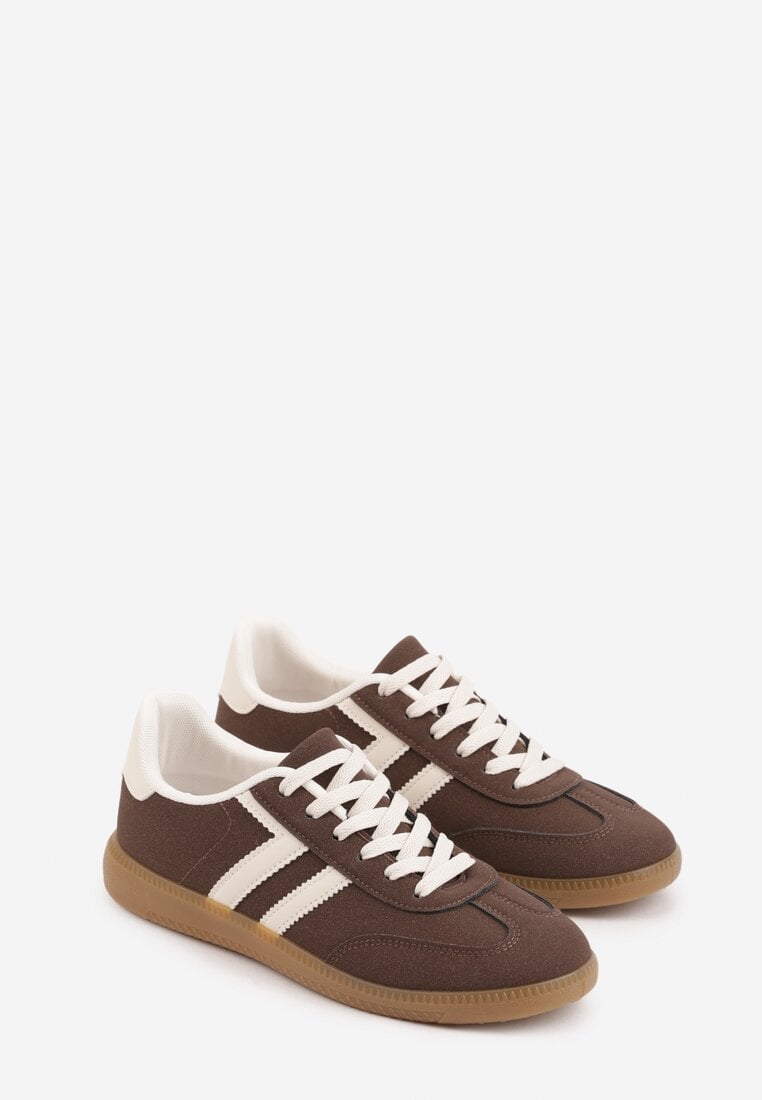 Brązowe Sneakersy Typu Klasyczne Tenisówki Kilice