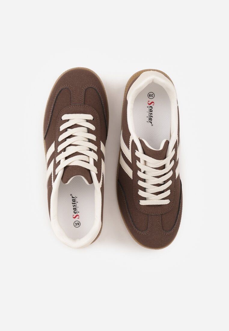 Brązowe Sneakersy Typu Klasyczne Tenisówki Kilice