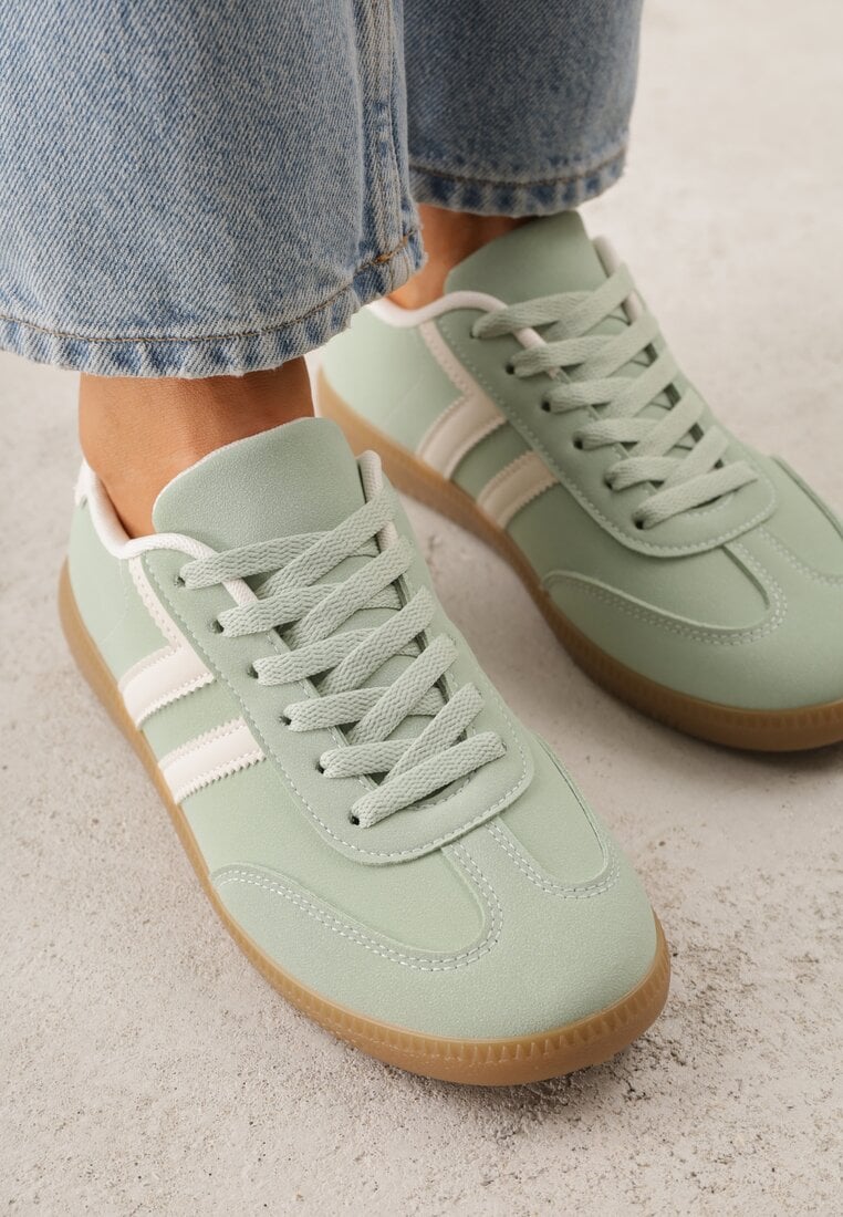 Zielone Sneakersy Typu Klasyczne Tenisówki Kilice