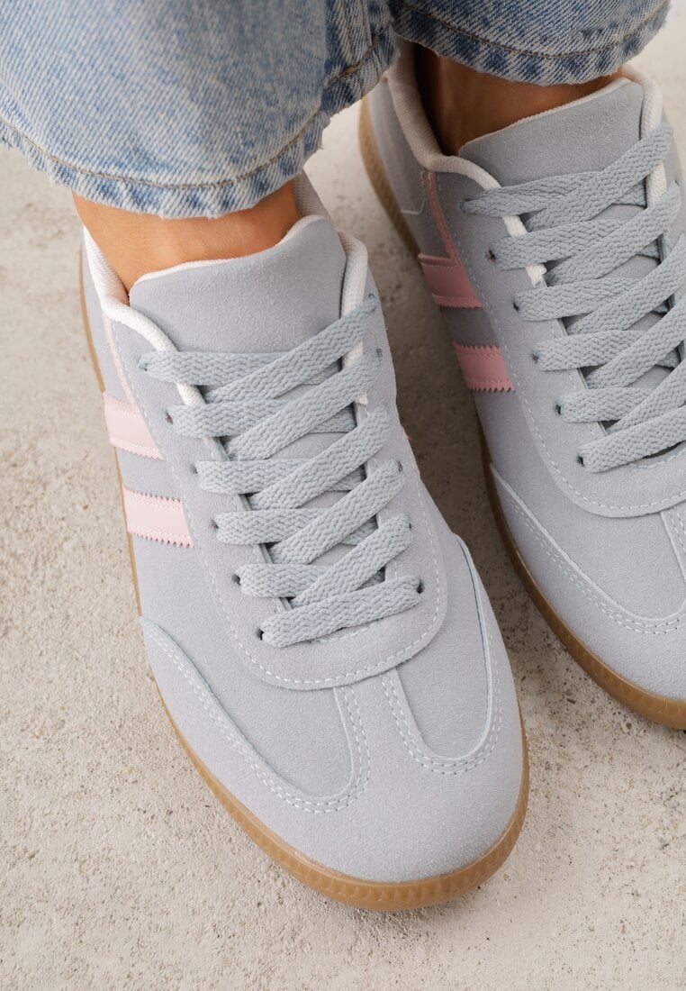 Niebieskie Sneakersy Typu Klasyczne Tenisówki Kilice