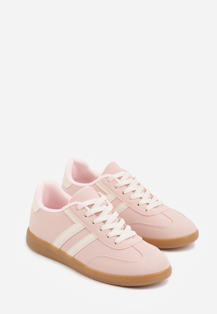 Różowe Sneakersy Typu Klasyczne Tenisówki Kilice