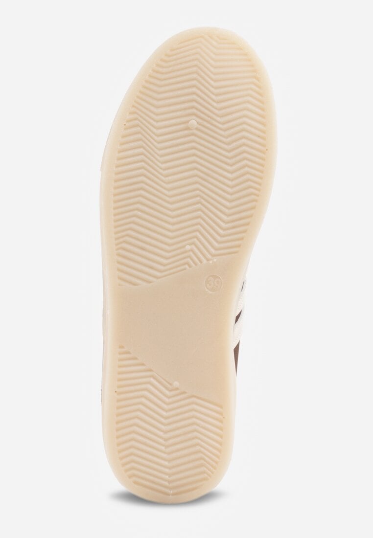 Brązowe Sneakersy w Stylu Klasycznych Tenisówek na Grubej Podeszwie Yenoinne